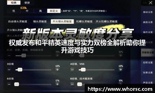 权威发布和平精英速度与实力双榜全解析助你提升游戏技巧